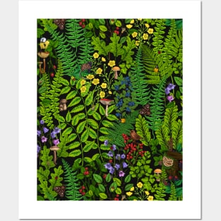 Forest fauna and flora Posters and Art